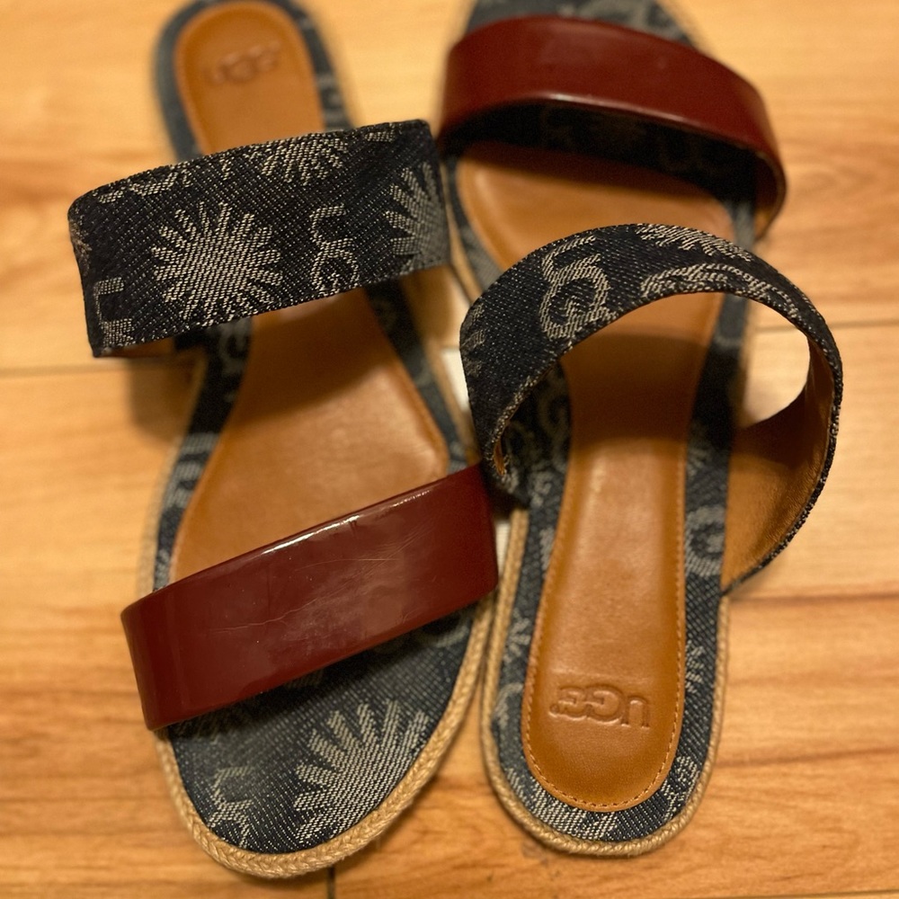 Ugg size 9.5 sandals denim used